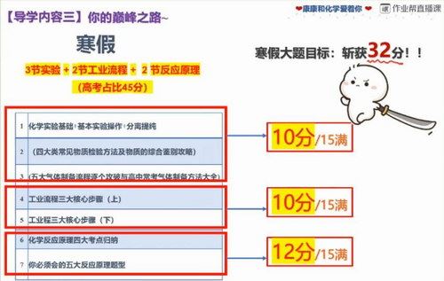 2020作业帮化学五木寒假班（985清北班）（高清视频）百度网盘 