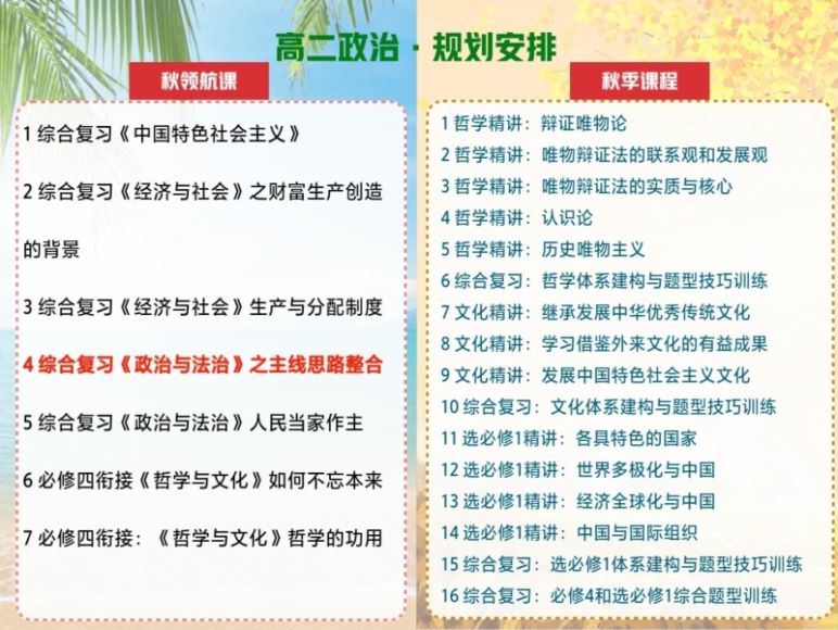 2024高二作业帮政治周娇禺课堂笔记 百度网盘分享