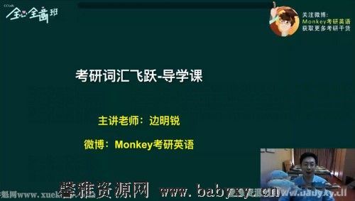 monkey考研英语2022考研词汇飞跃 百度网盘