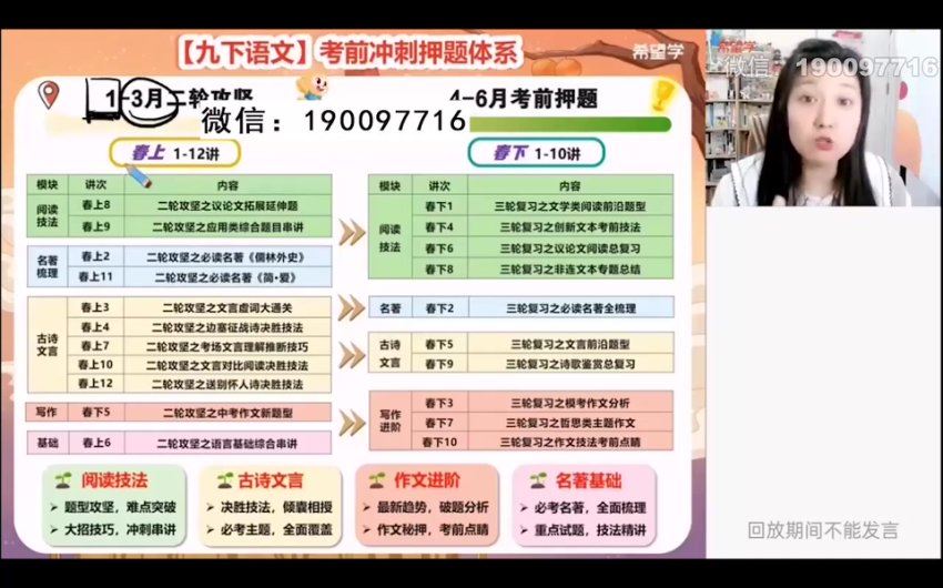 学而思希望学：【2024春上】初三语文A+班 霍婉 百度网盘分享