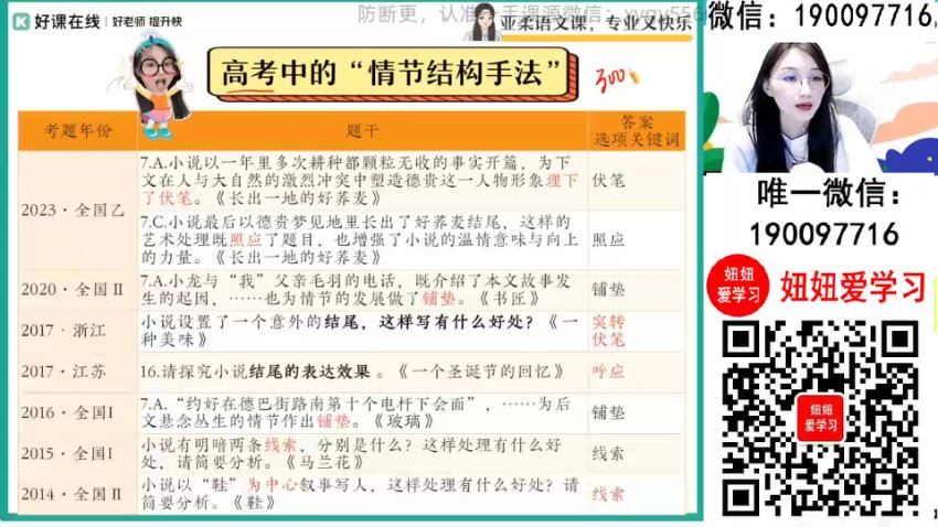作业帮：【2024春】高一语文 张亚柔 A+ 百度网盘分享
