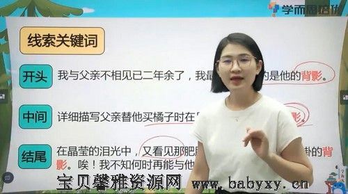 学而思2021年暑假培优六年级语文勤思A+在线薛侠（完结）（8.87G高清视频）百度网盘