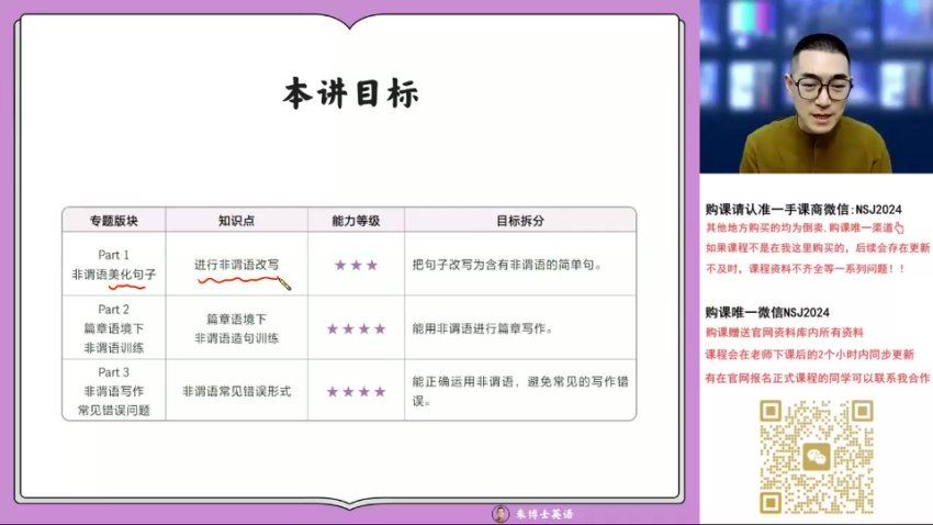 2024高二高途朱汉祺英语春季班 百度网盘分享