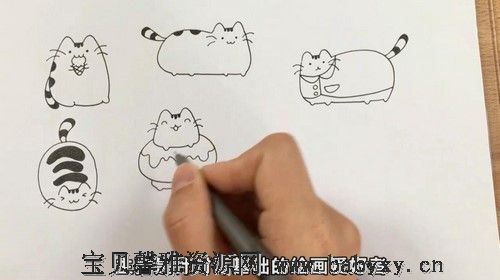 美术教程：桃子部落卡通简笔画（15节）（3.00G高清视频）百度网盘