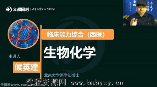 文都2022考研西医临综基础夯实课程生物化学 百度网盘分享