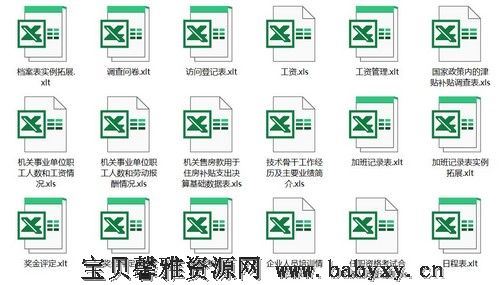 Excel人力资源模板 百度网盘