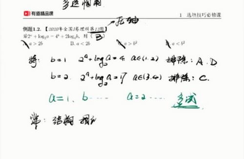 有道精品课2021高考郭化楠数学二轮清北班（13.5G高清视频）百度网盘